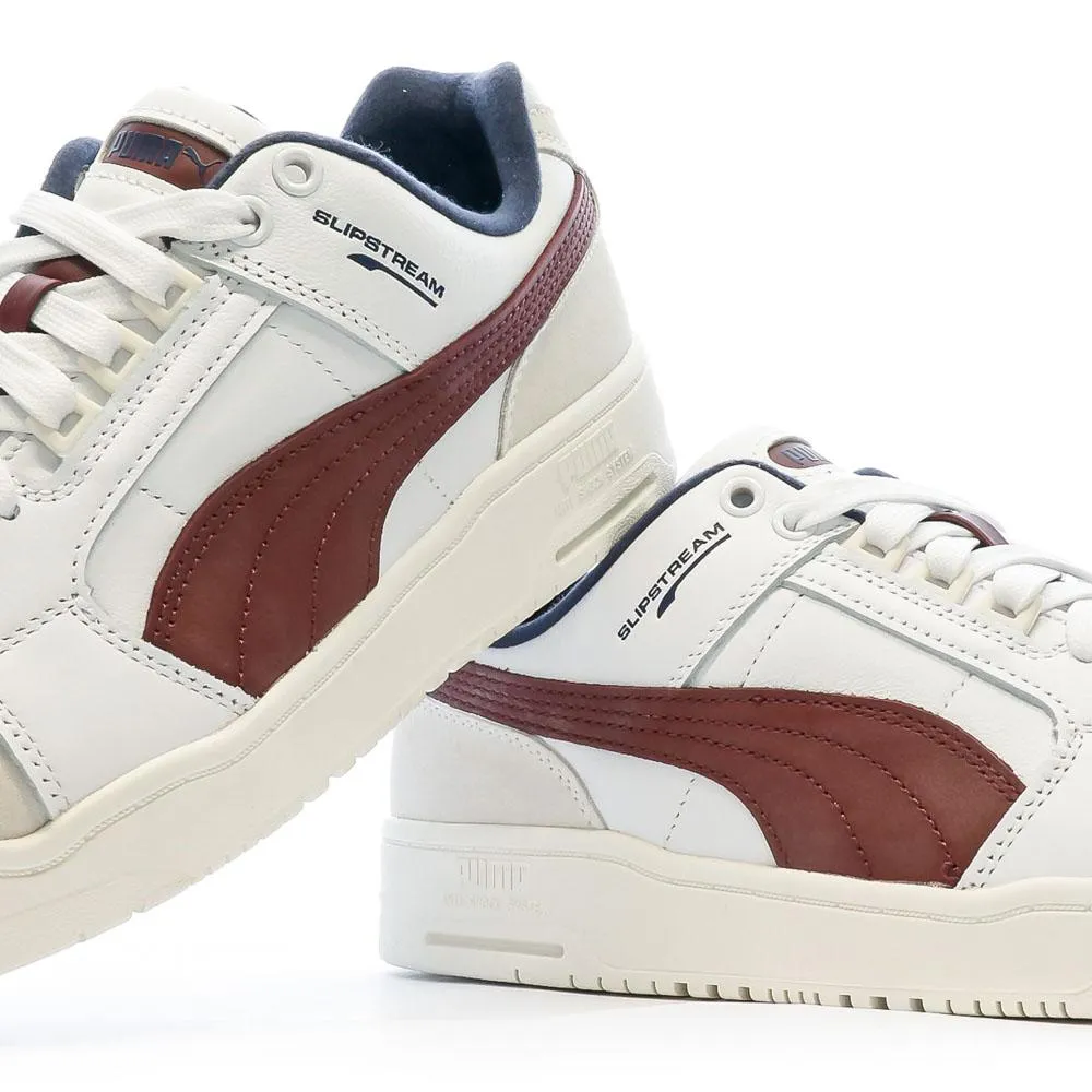 Baskets Blanc/Bordeaux Homme Puma Slipstream Lo Retro