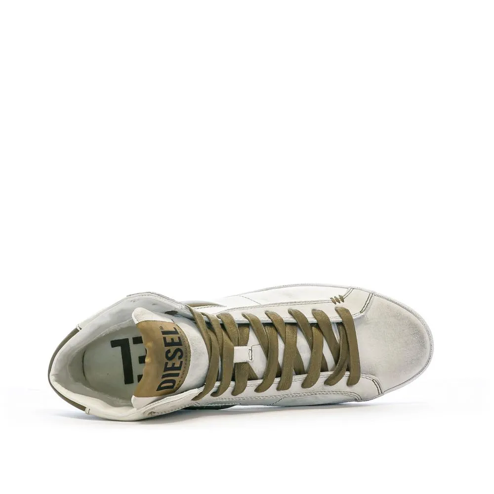 Baskets Blanches/Kaki Homme Diesel S-leroji