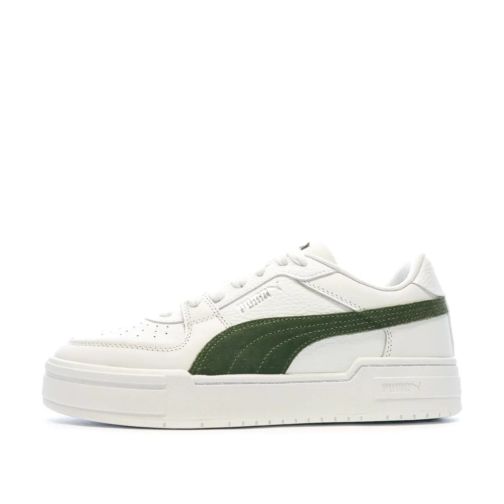 Baskets Blanches/Kaki Homme Puma Pro Classic