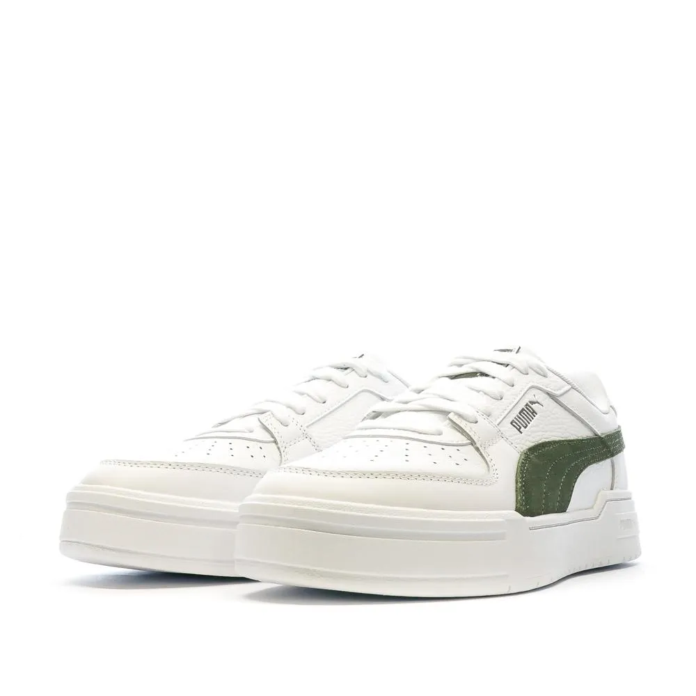 Baskets Blanches/Kaki Homme Puma Pro Classic