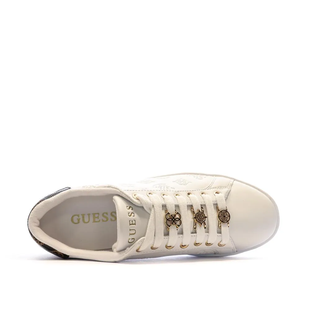 Baskets Blanches/Marron Femme Guess Rosenna