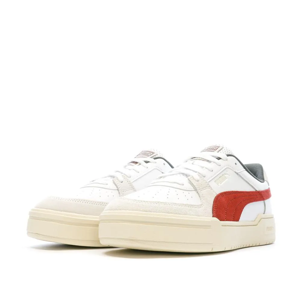 Baskets Blanches/Orange Homme Puma League