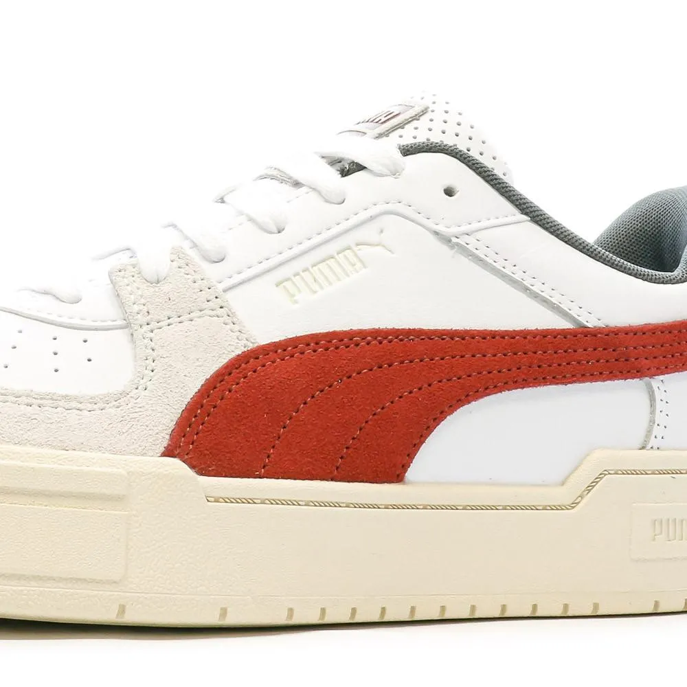 Baskets Blanches/Orange Homme Puma League