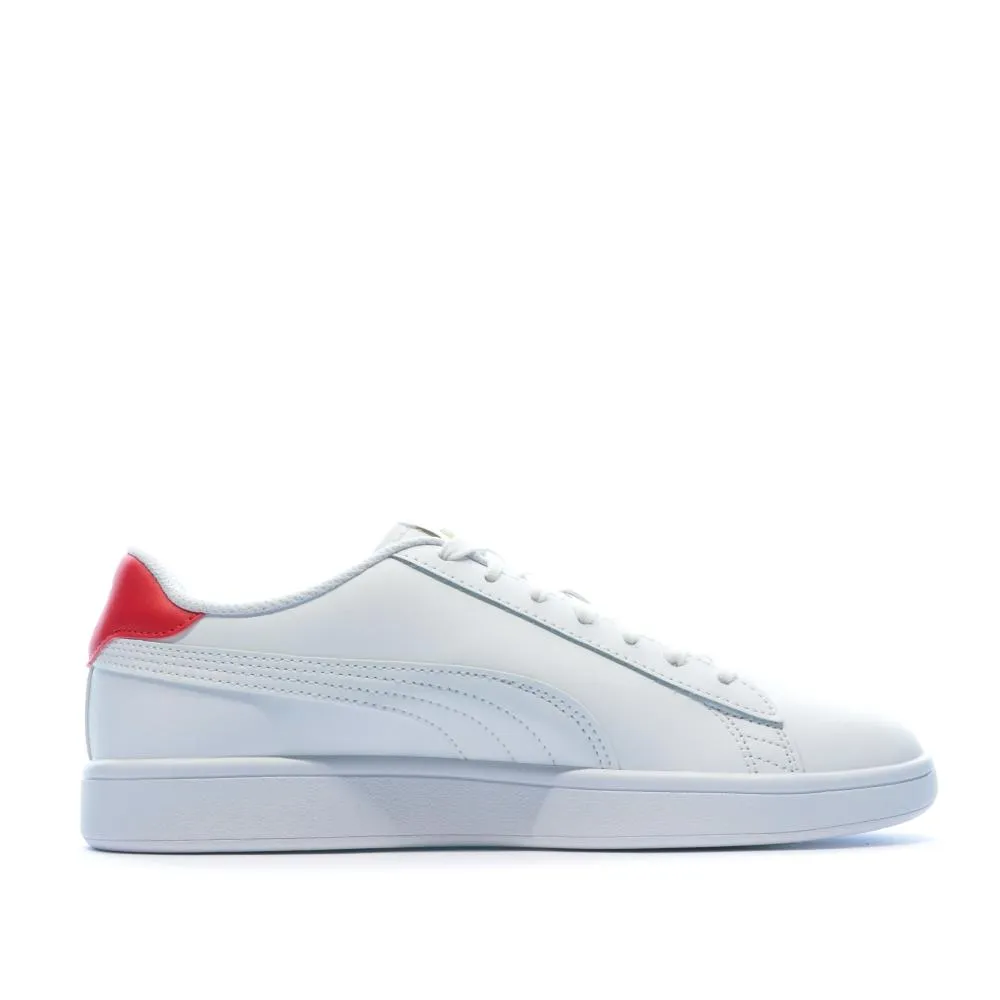 Baskets Blanches/Rouges Adulte Puma Smash v2 L