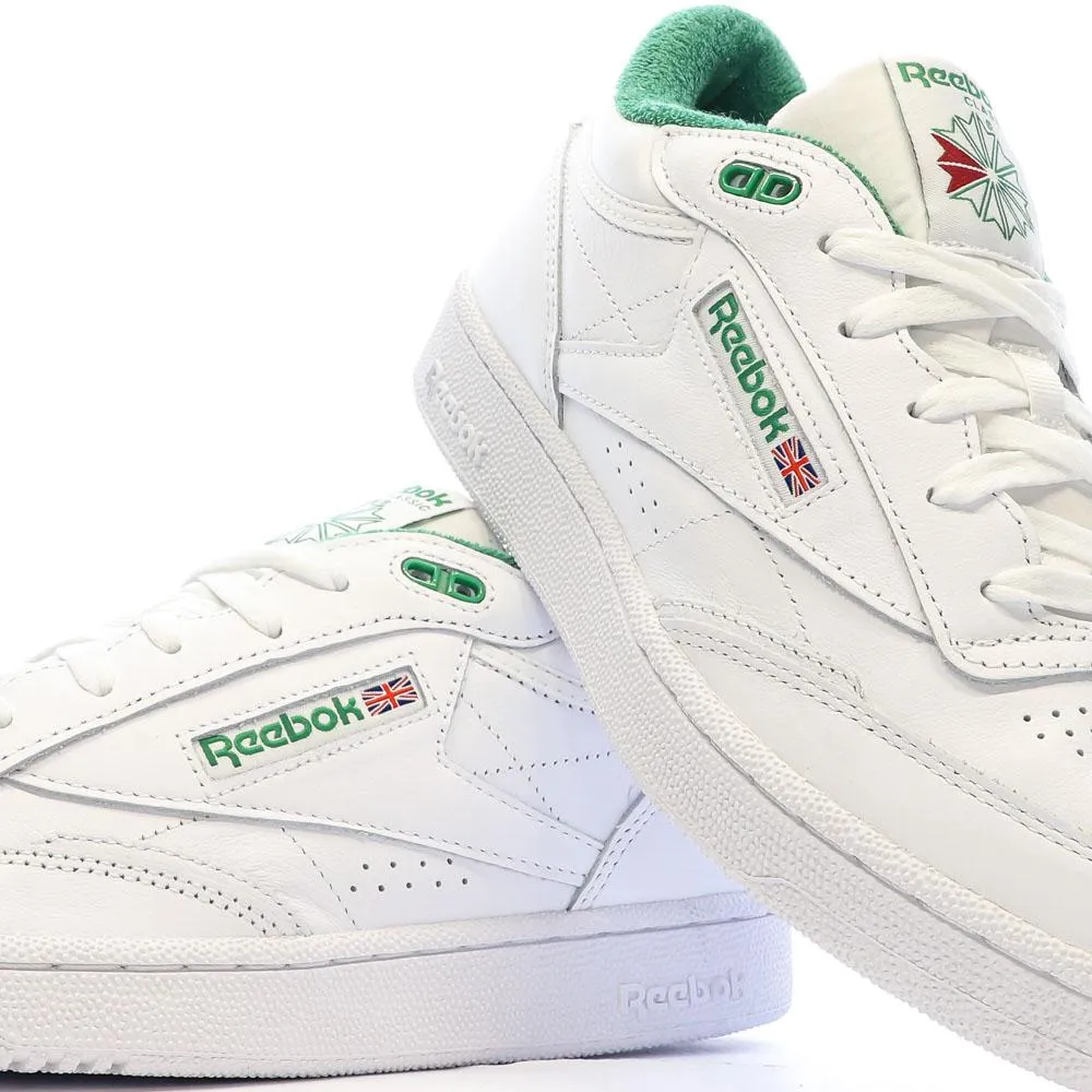 Baskets Blanches/Vertes Homme Reebok Club