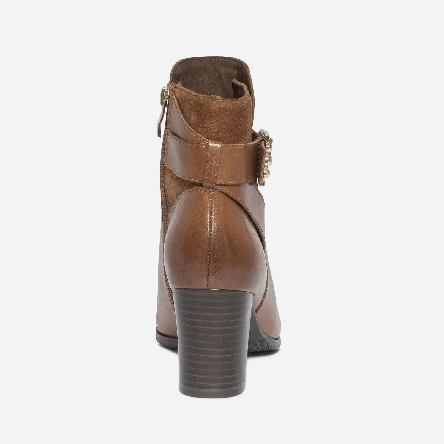 Boots CAPRICE cognac à boucle fantaisie - Boots / bottines Femme | ERAM