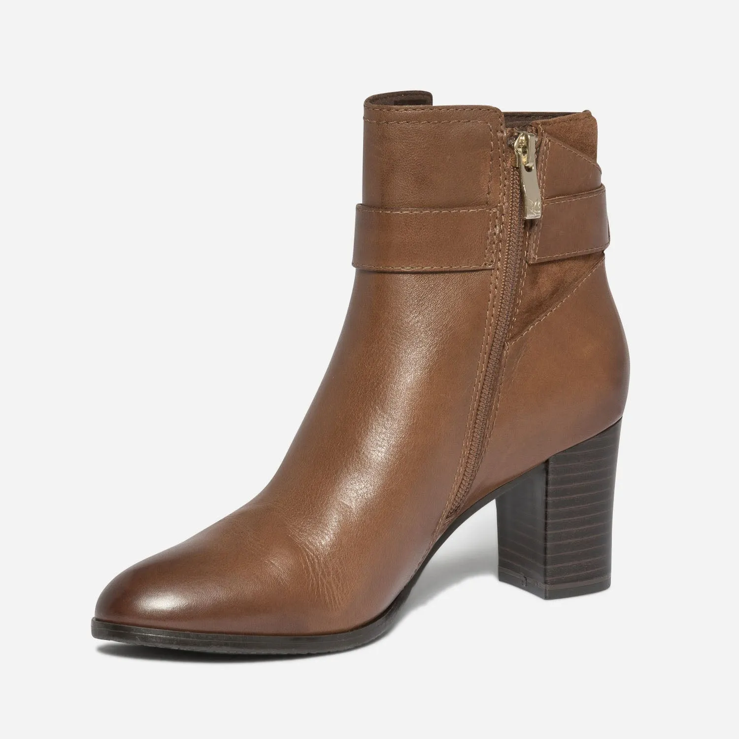 Boots CAPRICE cognac à boucle fantaisie - Boots / bottines Femme | ERAM