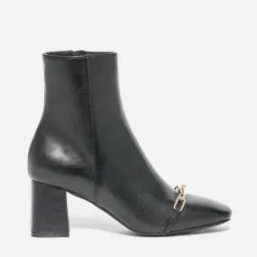 Boots noir avec chaînette métal - Boots / bottines Femme | ERAM