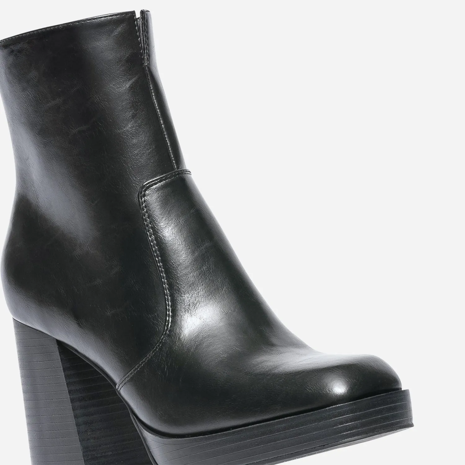 Boots noir à plateforme et talon flare - Boots / bottines Femme | ERAM