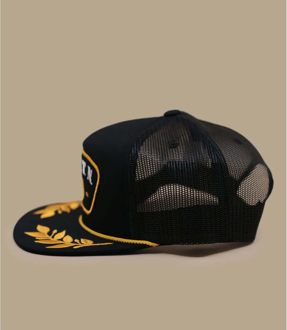 Casquette noir laurier brixton - Peace Shield Trucker black Brixton : Headict