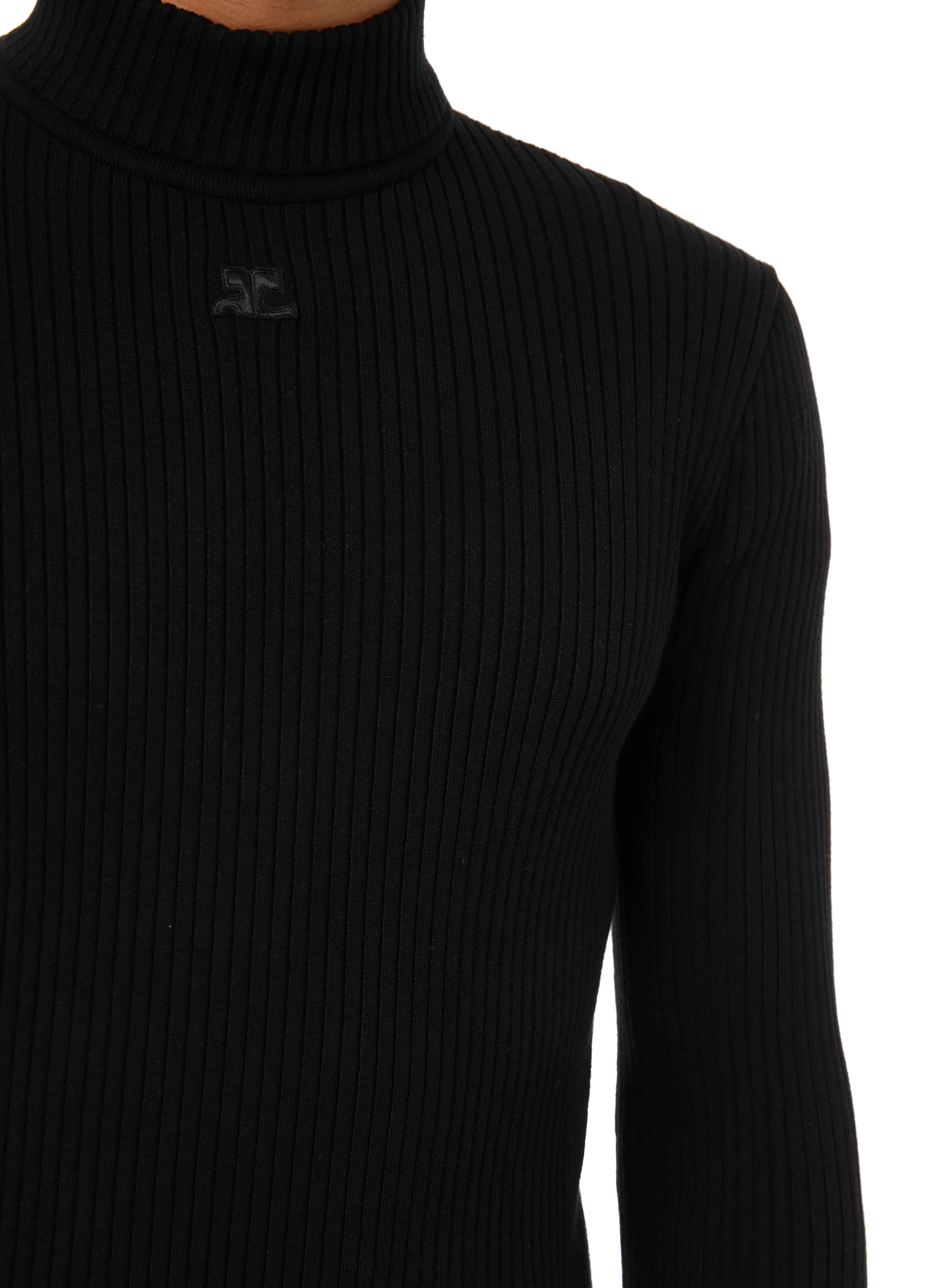 COURRÈGES  Pull en maille en polyester mélangé - Noir