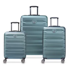 Delsey Paris Air Armour 4 roulettes Set de valises 3 pièces avec soufflet d'extension