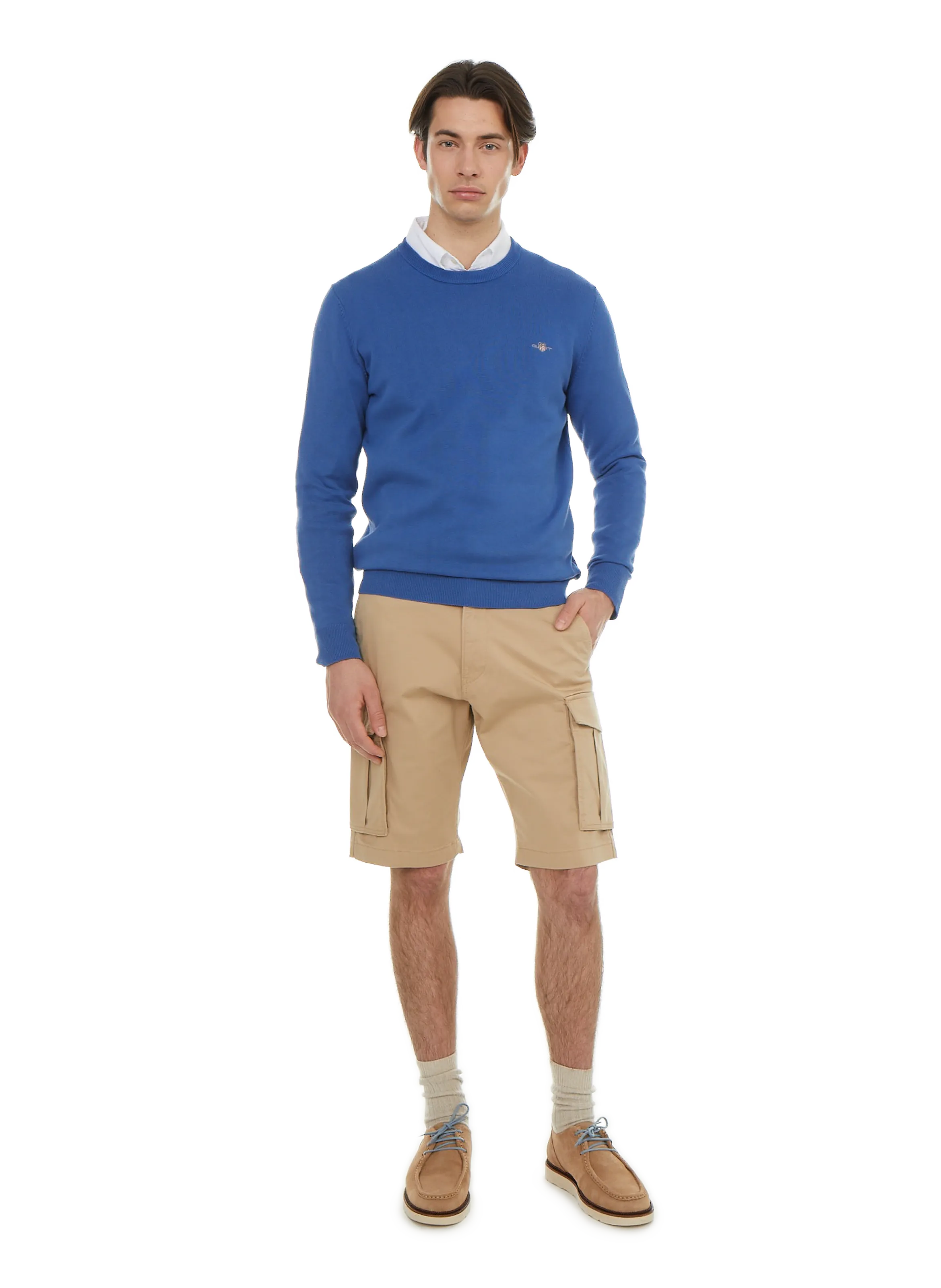 GANT  Pull col rond en coton - Bleu