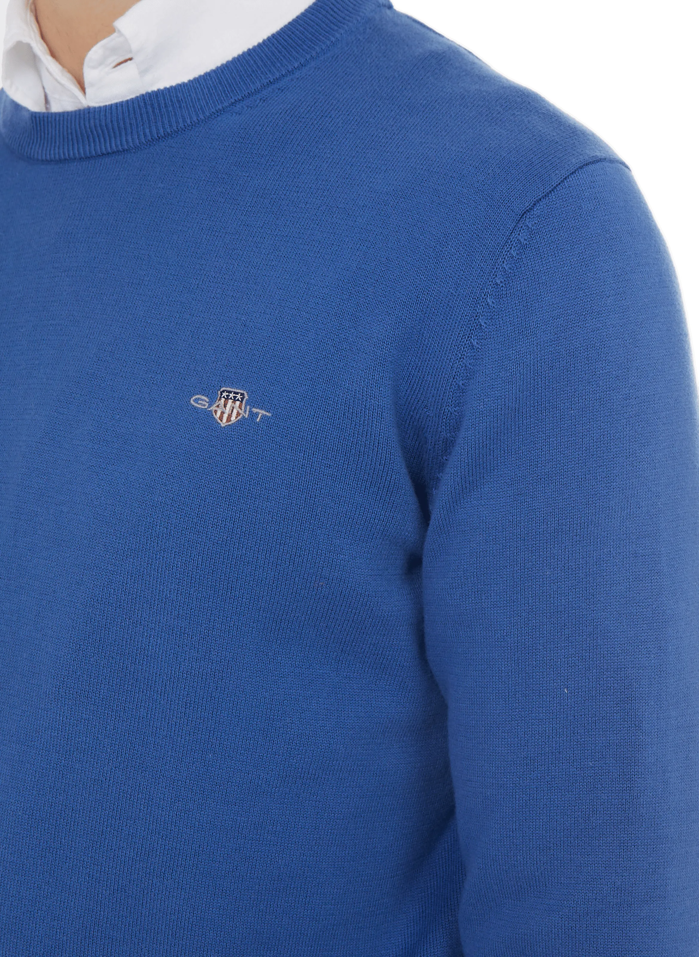 GANT  Pull col rond en coton - Bleu