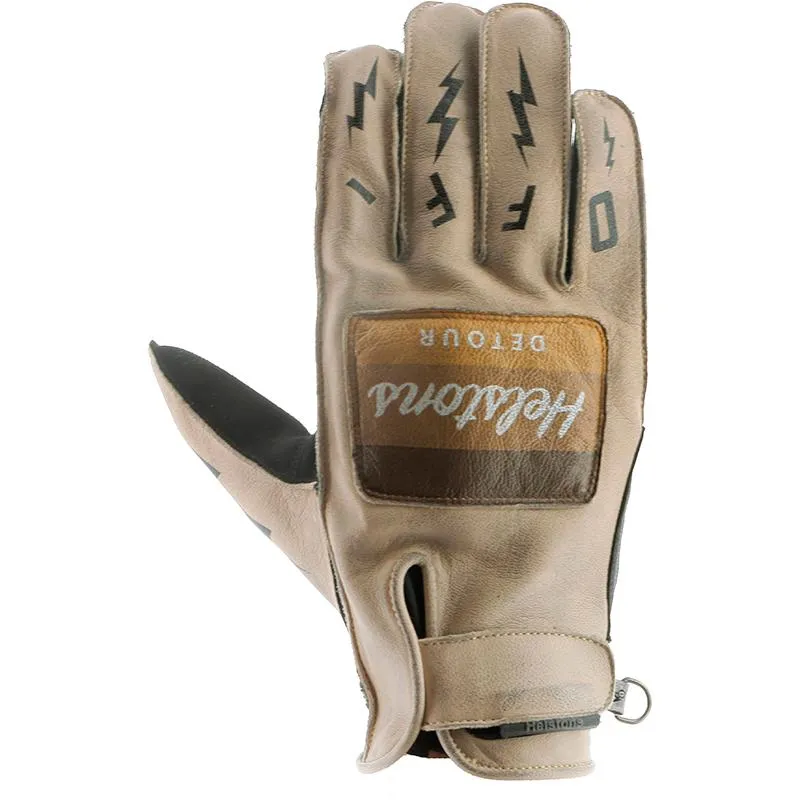 Gants DETOUR HELSTONS beige/noir - MAXXESS.FR, Gants moto été