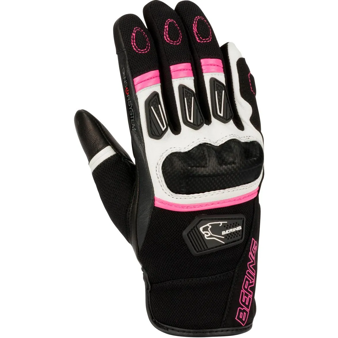 Gants LADY URSULA BERING Noir/Fuschia - MAXXESS.FR, Gants moto été