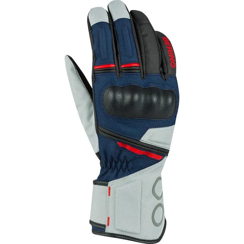 Gants SIBERIA BERING gris/bleu/rouge - MAXXESS.FR, Gants moto mi-saison