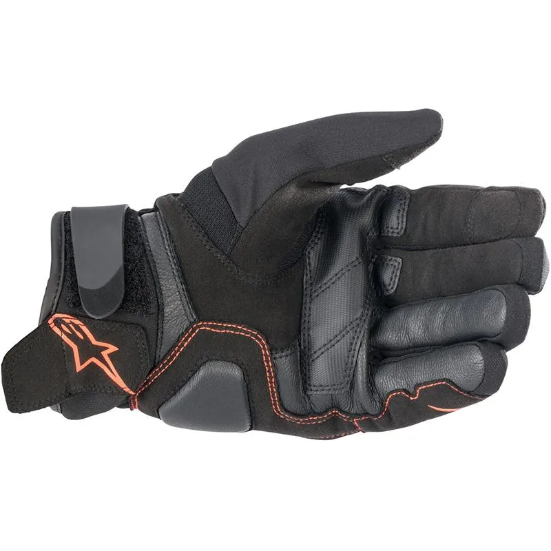 Gants SMX-1 WATERPROOF ALPINESTARS noir/rouge fluo - MAXXESS.FR, Gants moto mi-saison