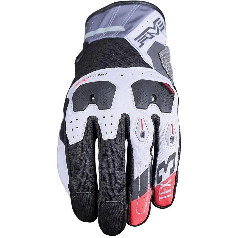 Gants TFX3 AIRFLOW FIVE gris/rouge - MAXXESS.FR, Gants moto été