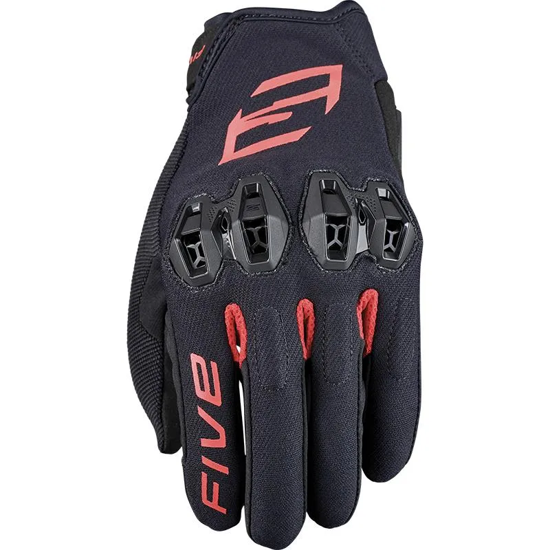 Gants TRICKS FIVE noir/rouge - MAXXESS.FR, Gants moto été