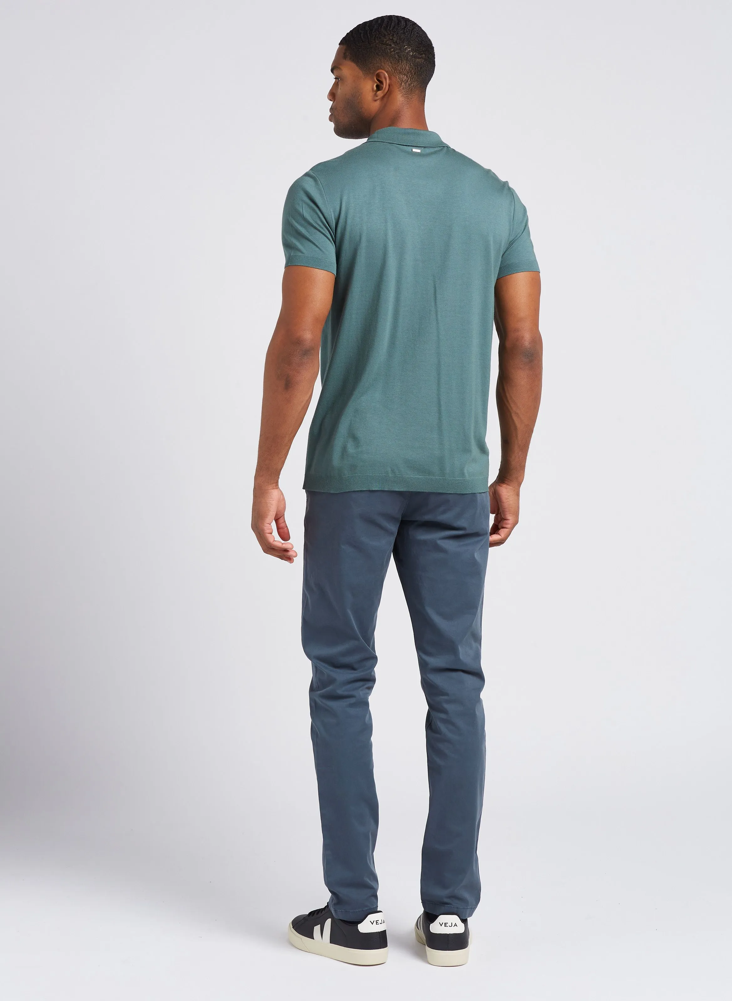 IKKS  Pantalon chino en coton stretch - Bleu