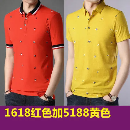 Importé -  Lot de 2 T-shirts Polo Homme coton à Manches Courtes Tendance