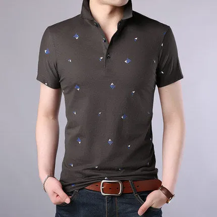 Importé -  T-shirt Polo Homme coton à Manches Courtes Tendance