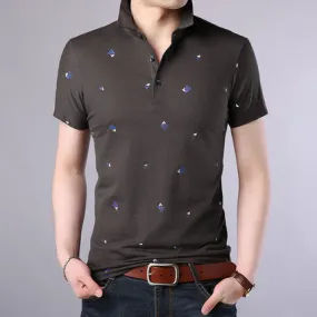 Importé -  T-shirt Polo Homme coton à Manches Courtes Tendance