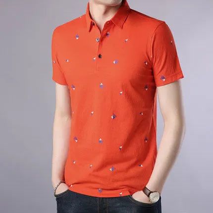 Importé -  T-shirt Polo Homme coton à Manches Courtes Tendance