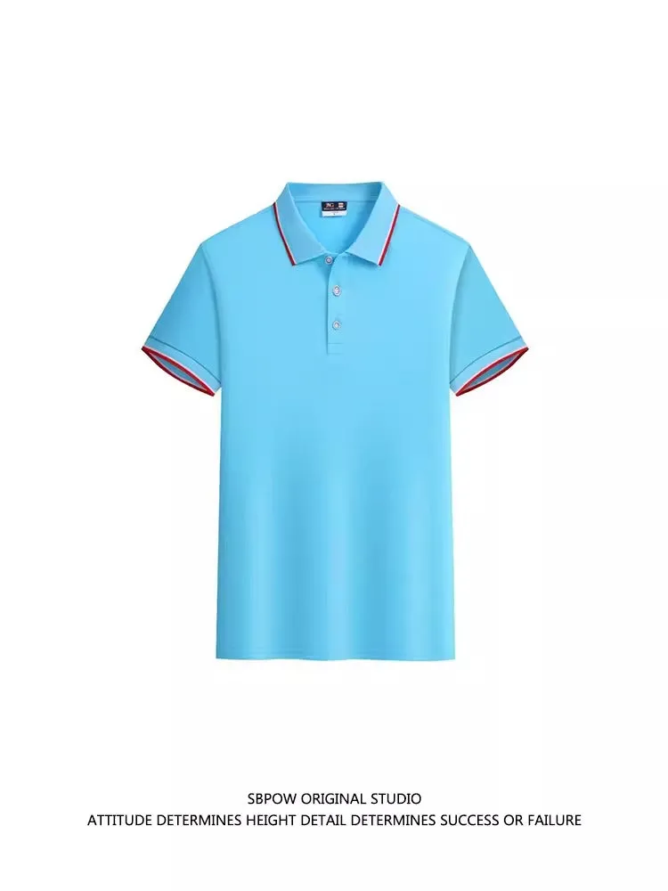 Importé -  T-Shirt Polo Homme Décontractés  Manches Courtes Tendance