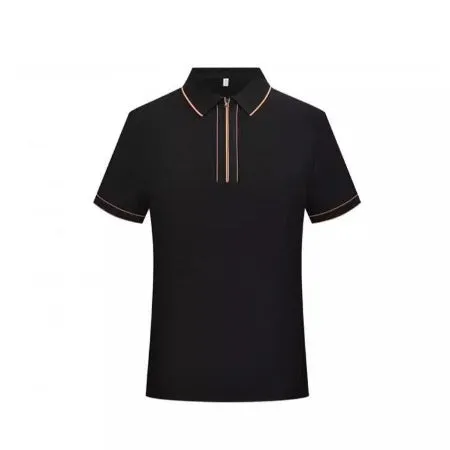 Importé -  T-Shirt Polo Homme Manches Courtes Avec Fermeture Eclair Tendance