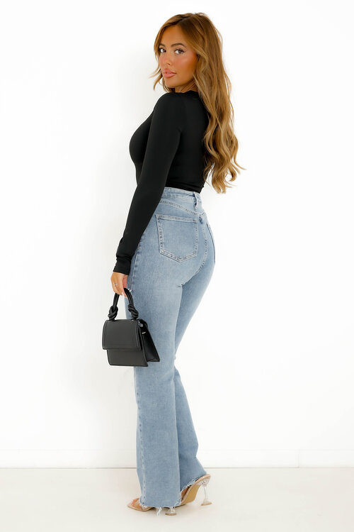 Jeans Coupe Droite Taille Haute