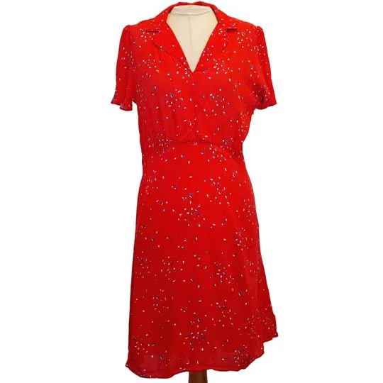 LA REDOUTE - Robe rouge à motif - 40 - Femme