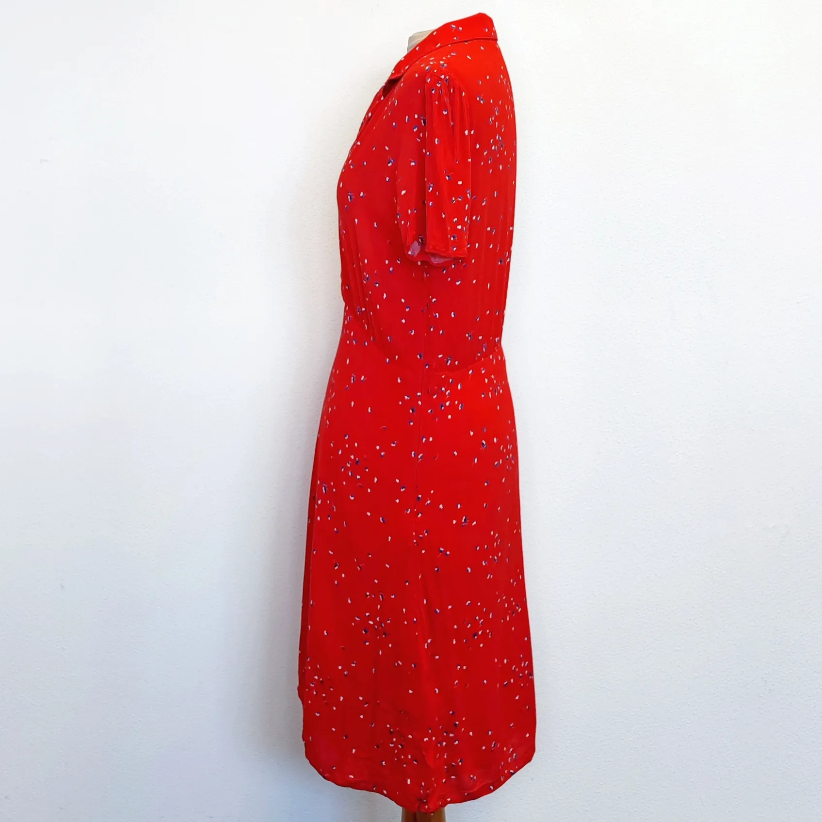 LA REDOUTE - Robe rouge à motif - 40 - Femme