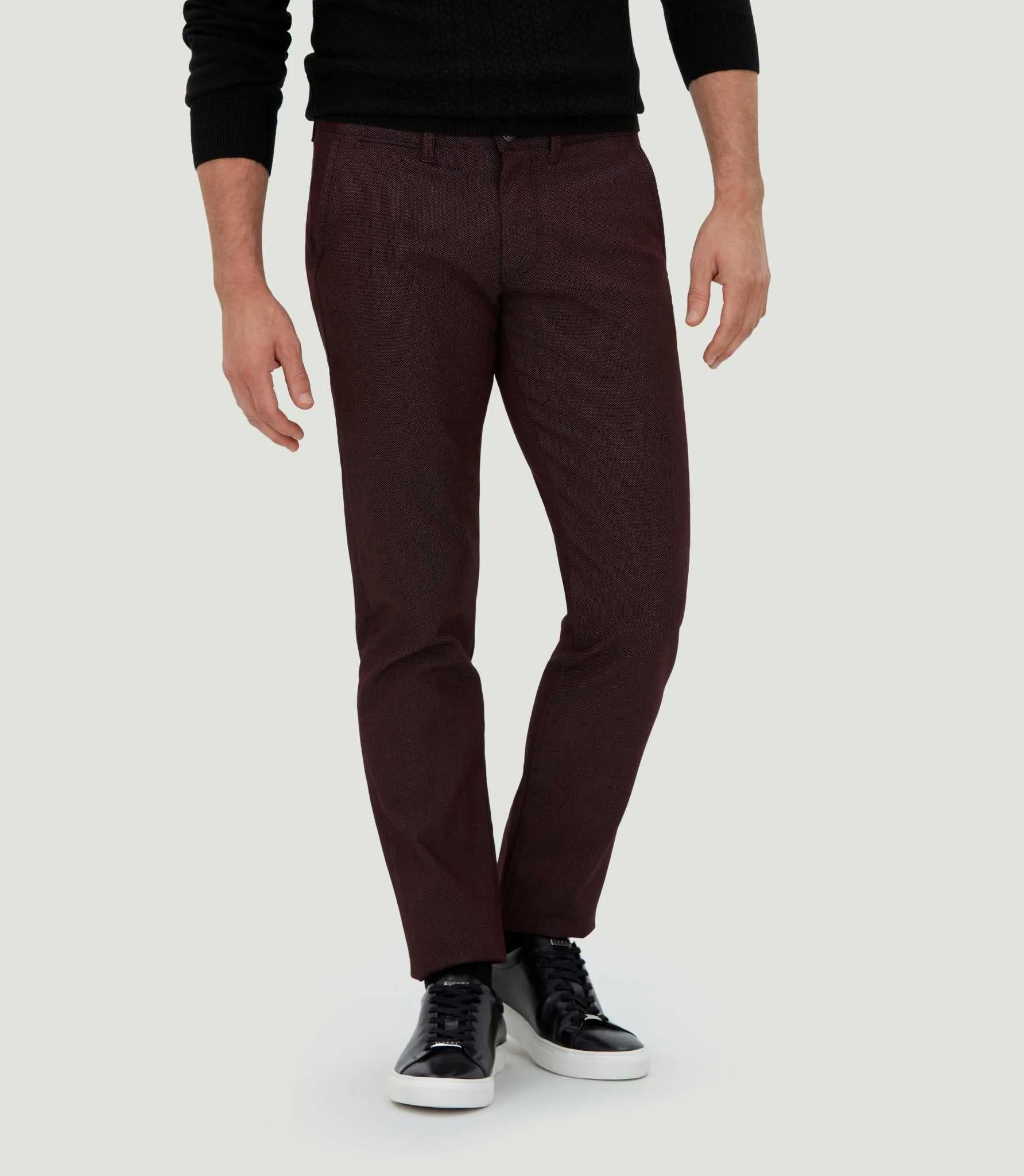 Pantalon chino bordeaux 