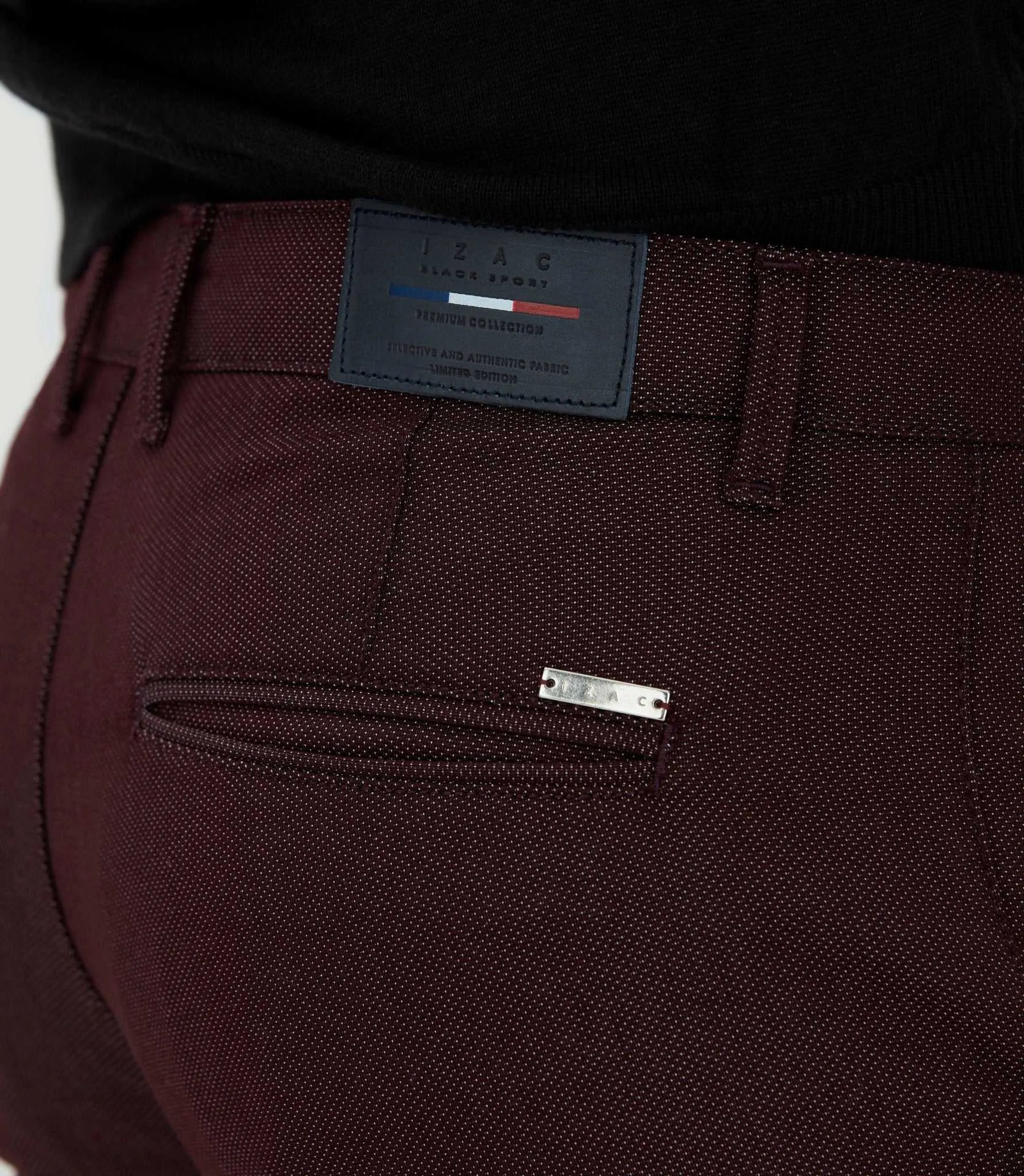 Pantalon chino bordeaux 