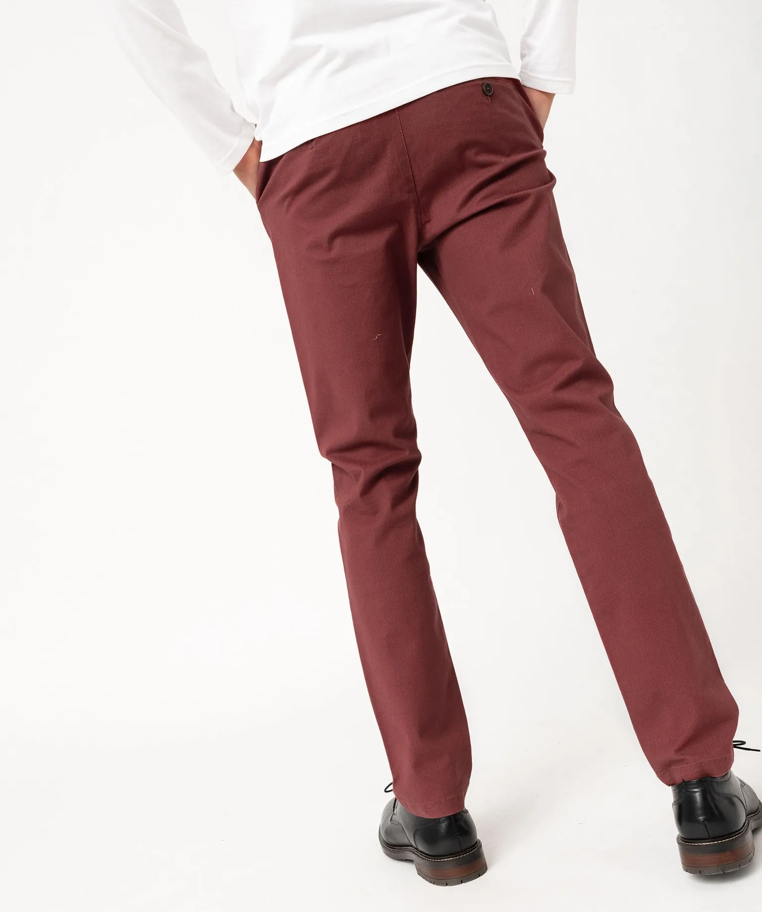 Pantalon chino coupe Slim en coton homme rouge