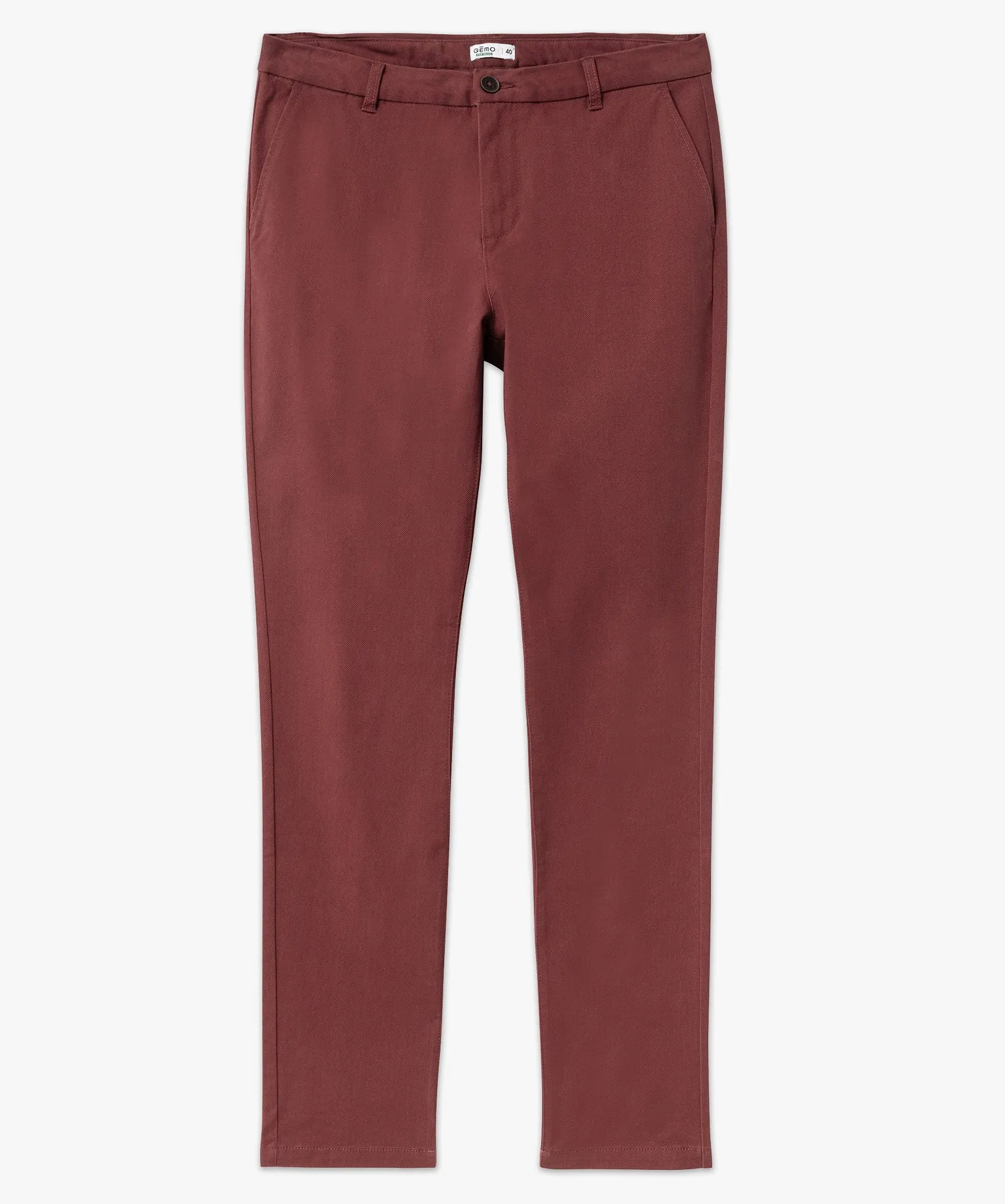 Pantalon chino coupe Slim en coton homme rouge