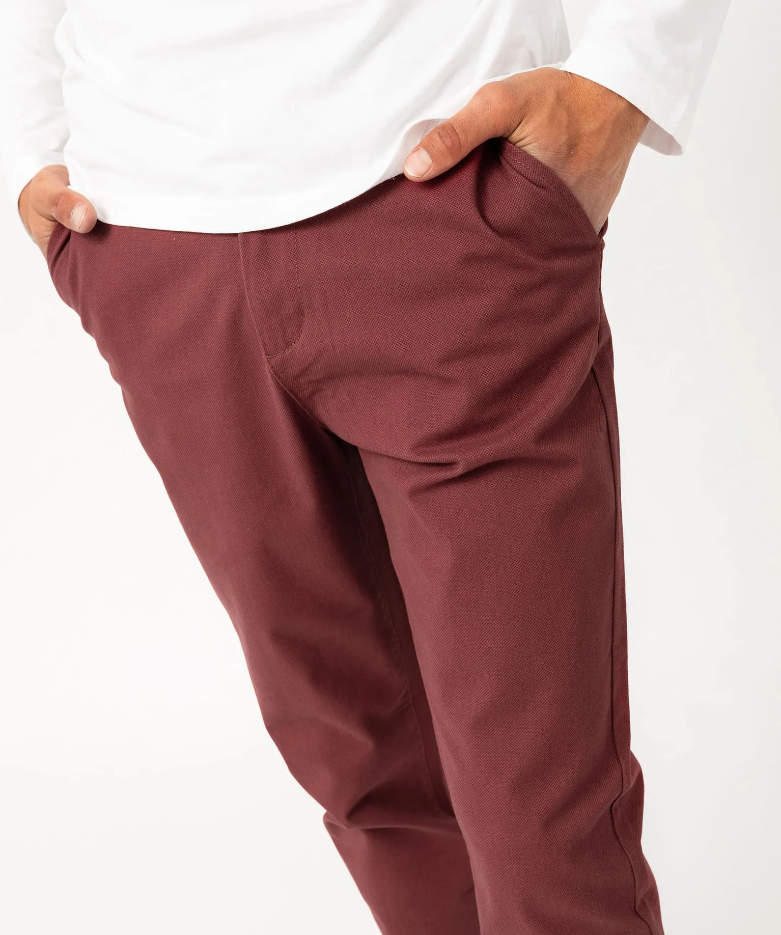 Pantalon chino coupe Slim en coton homme rouge