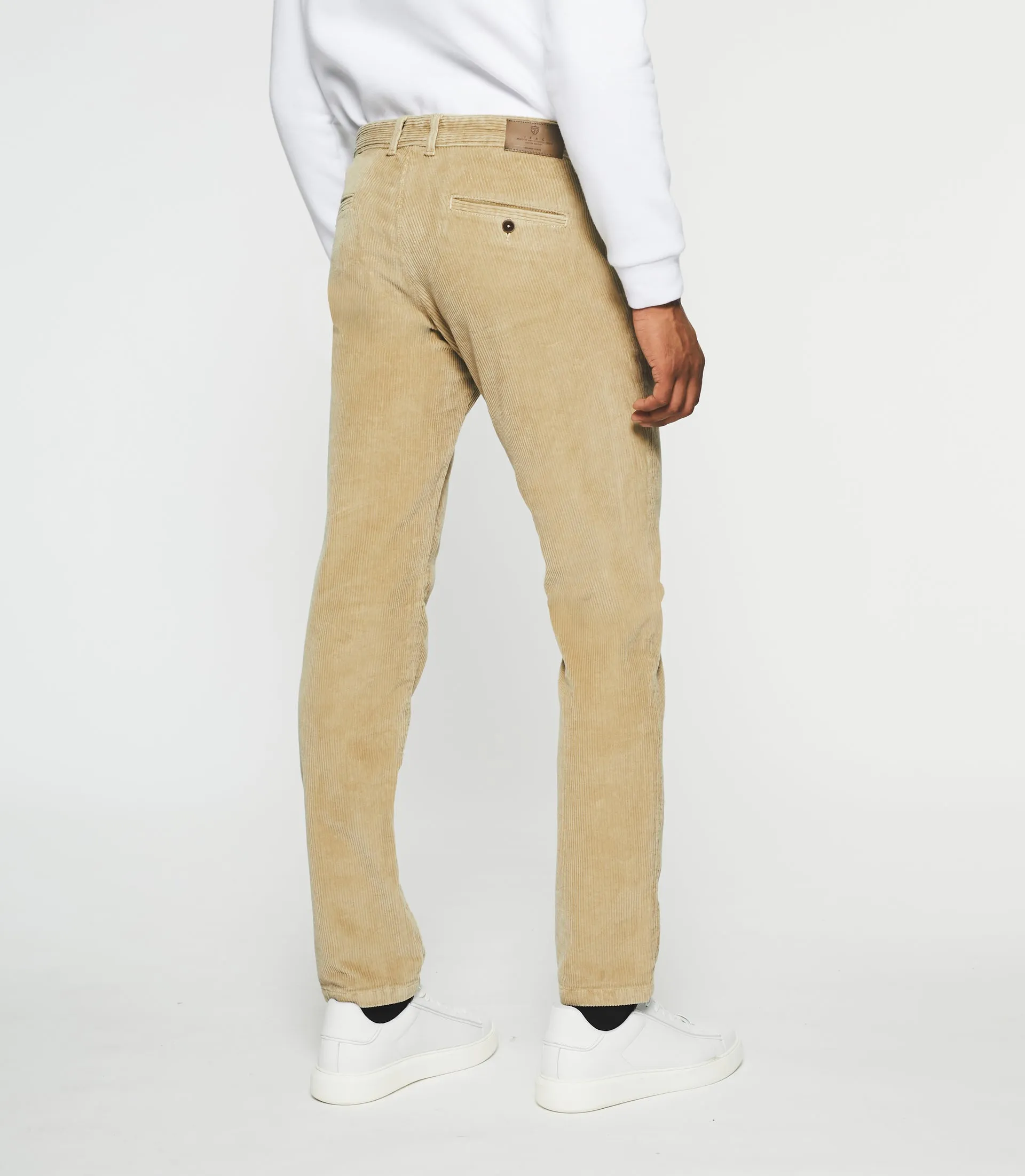 Pantalon chino effet velours beige VELOUTE