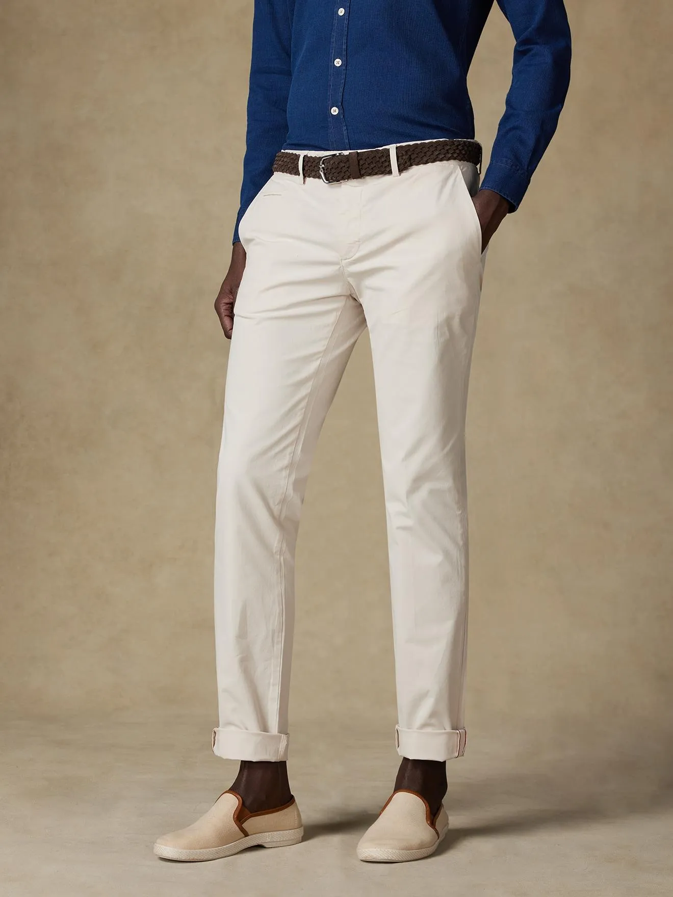 Pantalon chino off-white