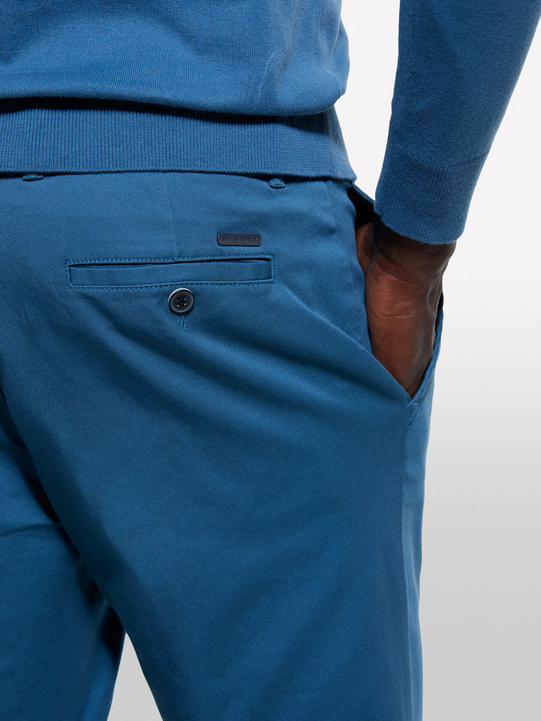 Pantalon chino slim bleu