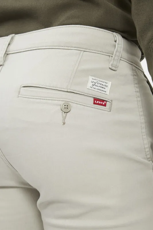 Pantalon chino slim gris clair