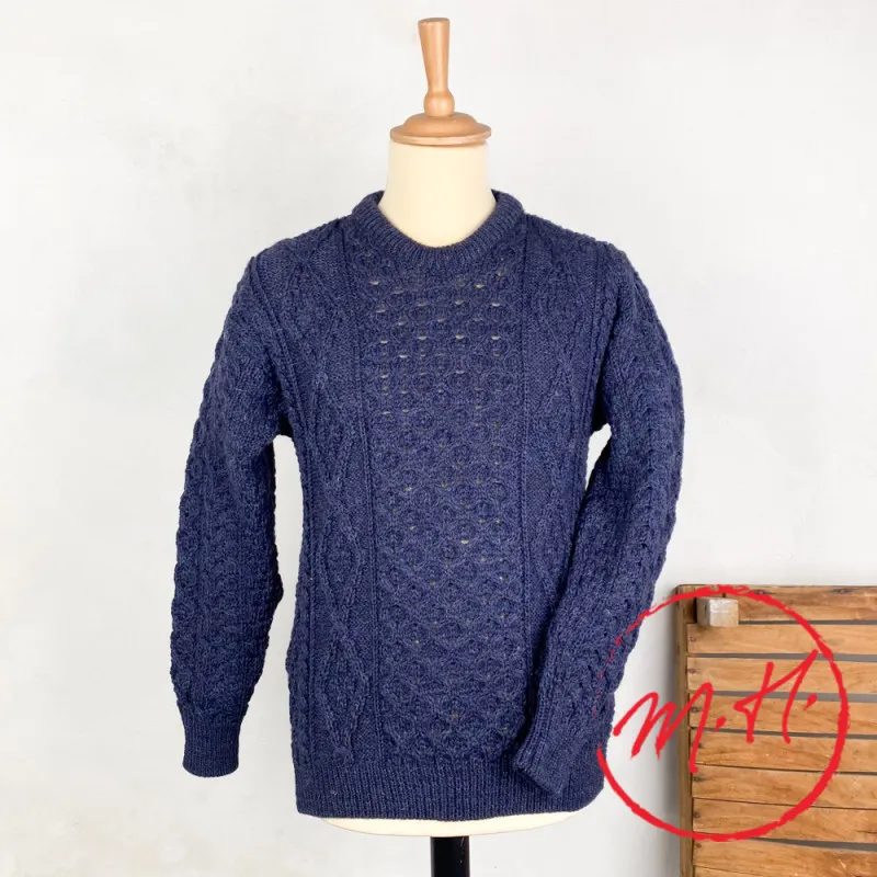 Pull en laine bleu marine