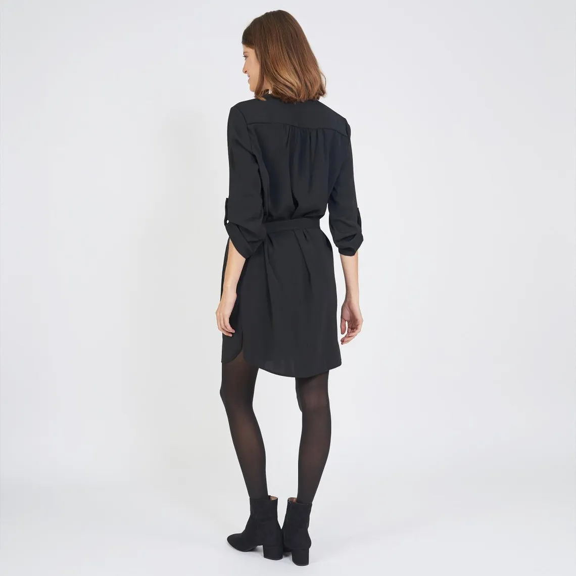 Robe ceinturée col V avec détail doré Jude | Robe courte 3 SUISSES