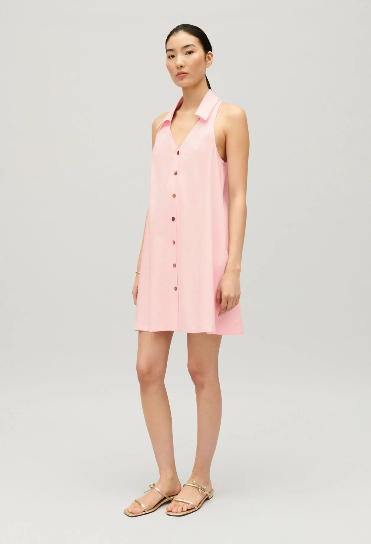 Robe courte babydoll boutonnée | Claudie FR