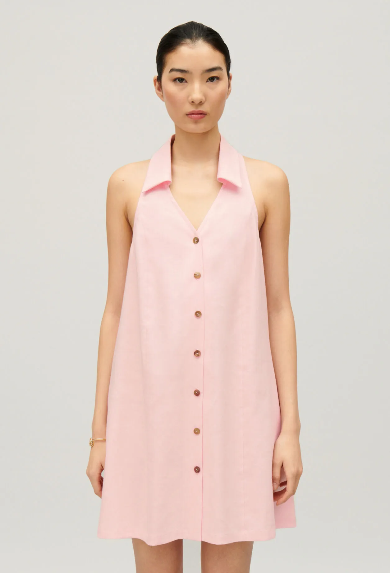 Robe courte babydoll boutonnée | Claudie FR