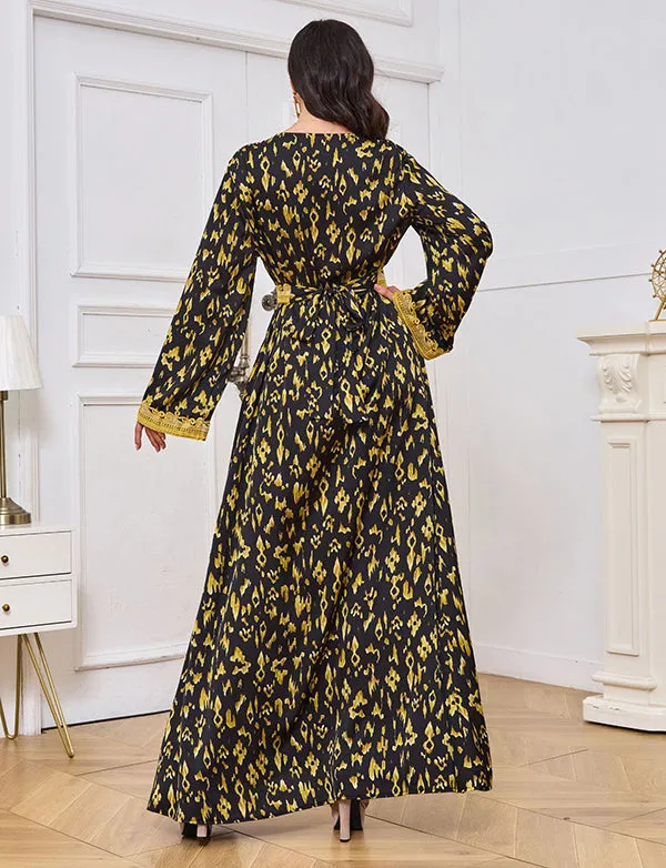 Robe imprimée abaya à la mode