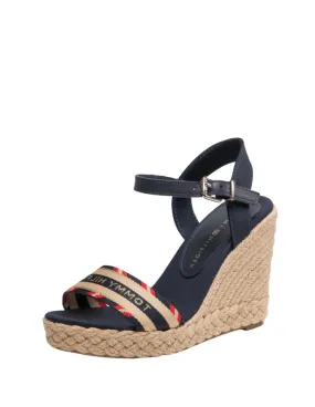 Sandales a talon haut compense Tommy Hilfiger Ref 56899 DW5 Marine