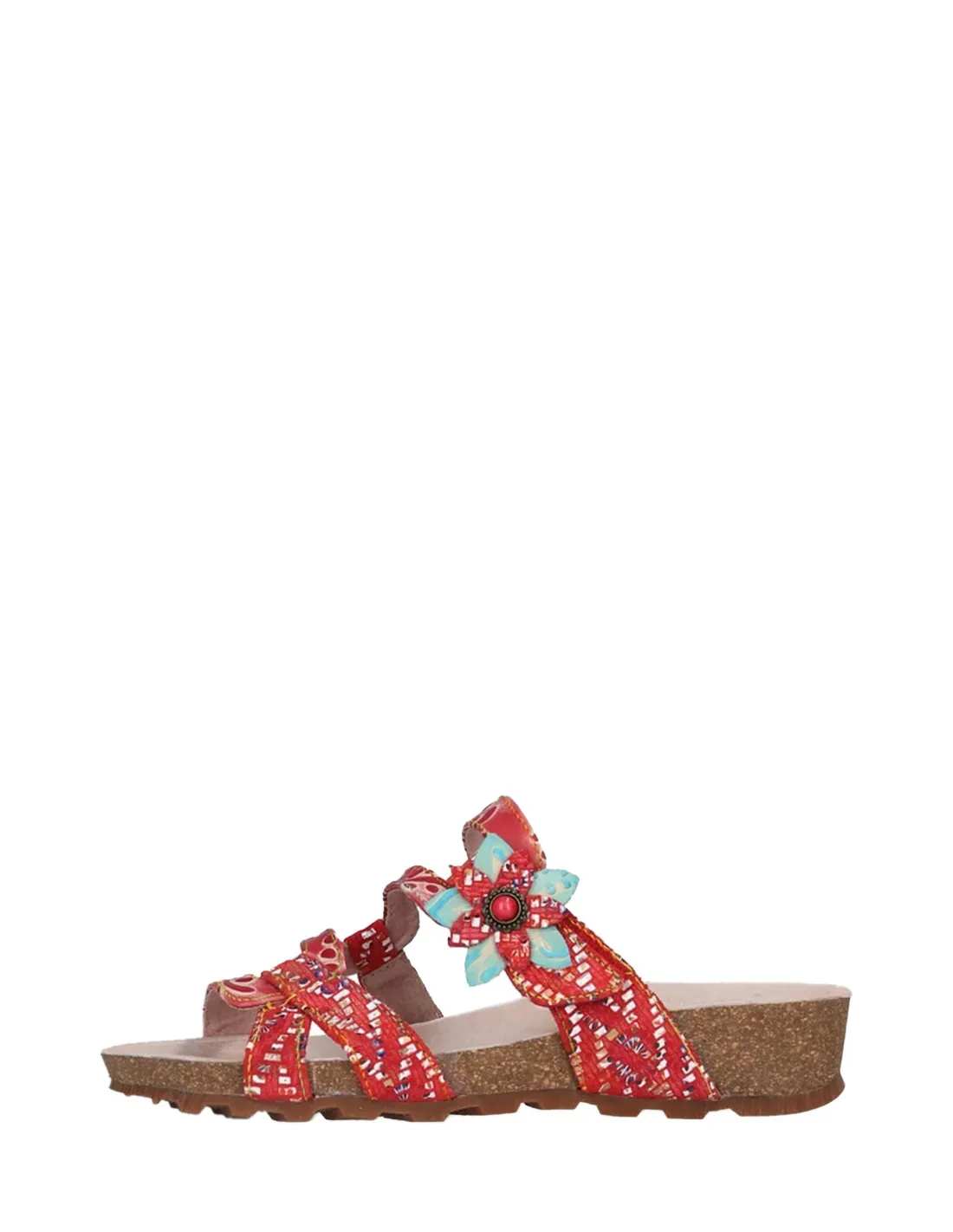 Sandales en cuir Laura Vita ref 52965 Rouge